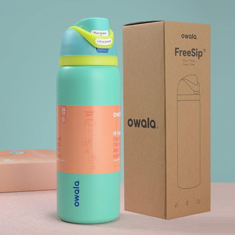 Owala Stainless Steel Insulated Water Bottle, BPA-Free with Straw, Perfect for Travel, available in 24Oz/32Oz.